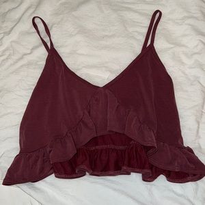 Urban outfitters cute maroon crop float top
